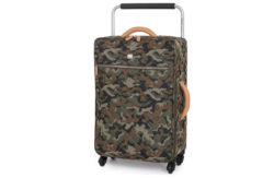 IT Luggage Medium Quilted Camo Suitcase 4 Wheel - Sand